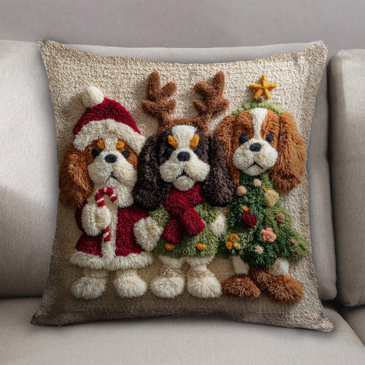 Cavalier King Charles Spaniel Christmas Pillow